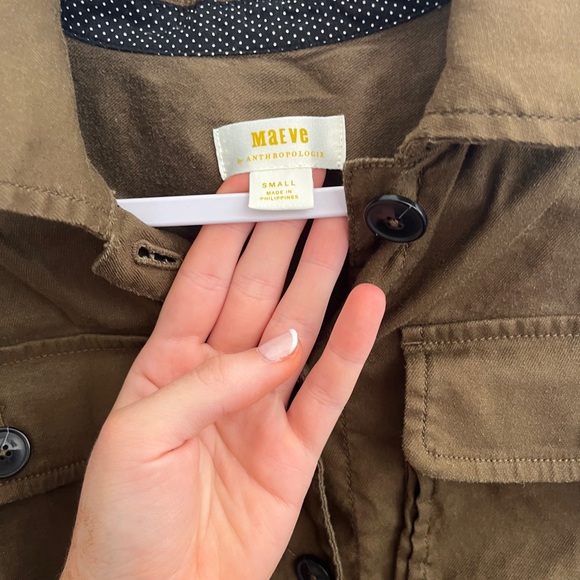 Maeve Flounced Utility Shirt Jacket - Picture 7 of 7